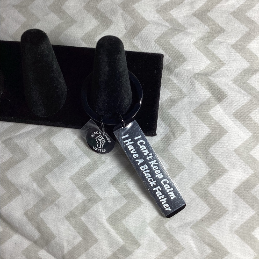 BLM Father Keychain